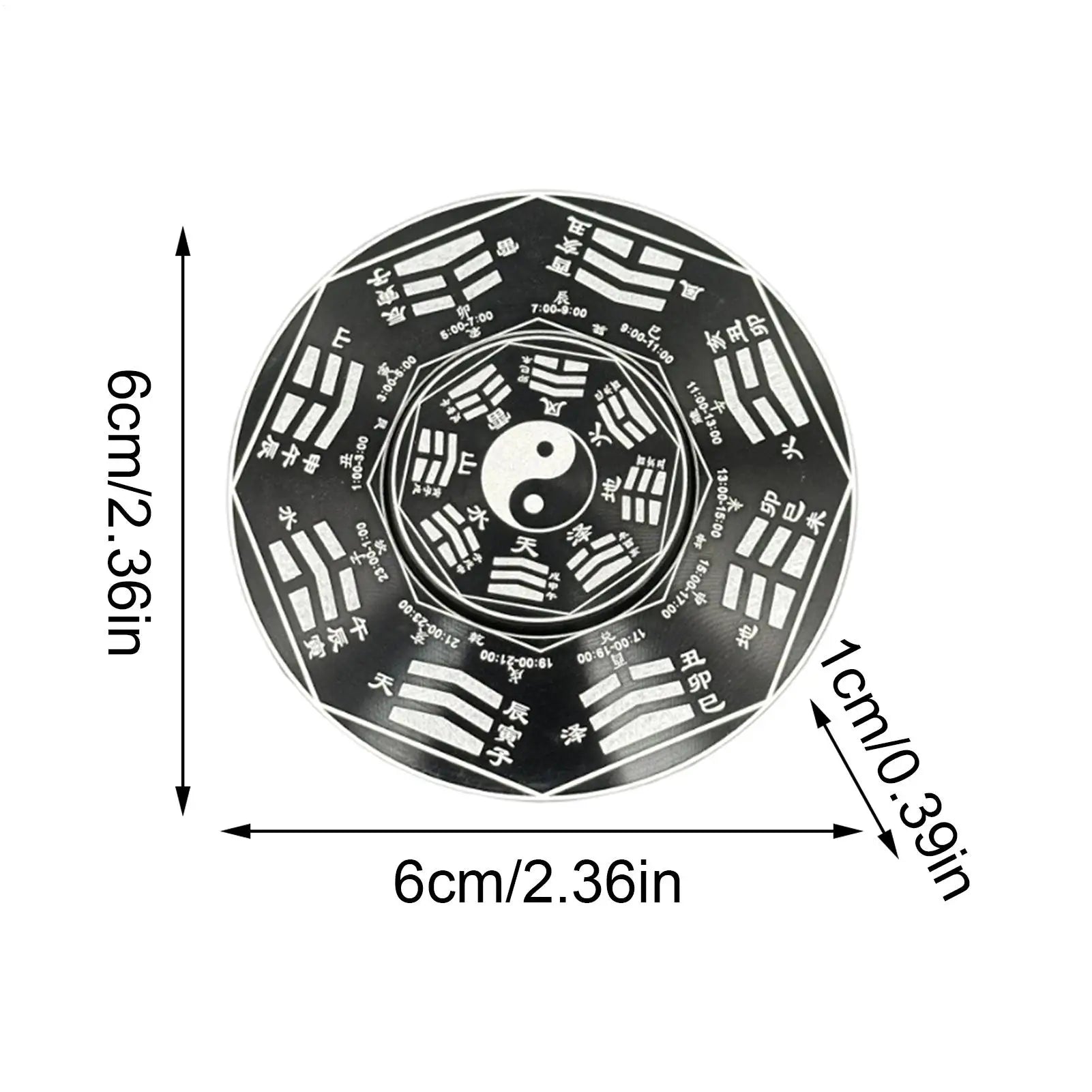 Fingertip Toys Auspicious Symbol Fingertip Compass Chinese Traditional Gyroscope Toy For Stress Mood Focus Adult Kid Teen Desk Zpaxo