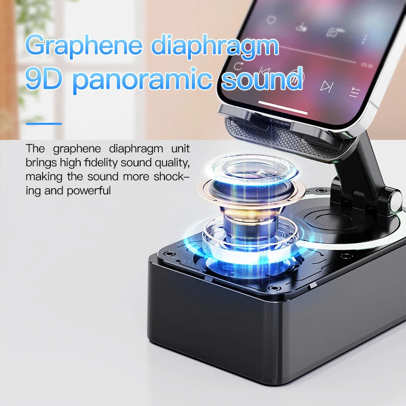 3-in-1 Bluetooth Speaker Phone Power Bank Foldable Wireless Stand