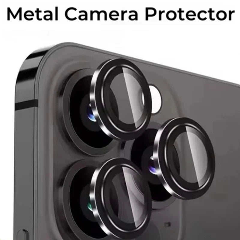 Camera Lens Protector Iphone 16 15 14 13 Max Metal Ring Glass Mini Zpaxo