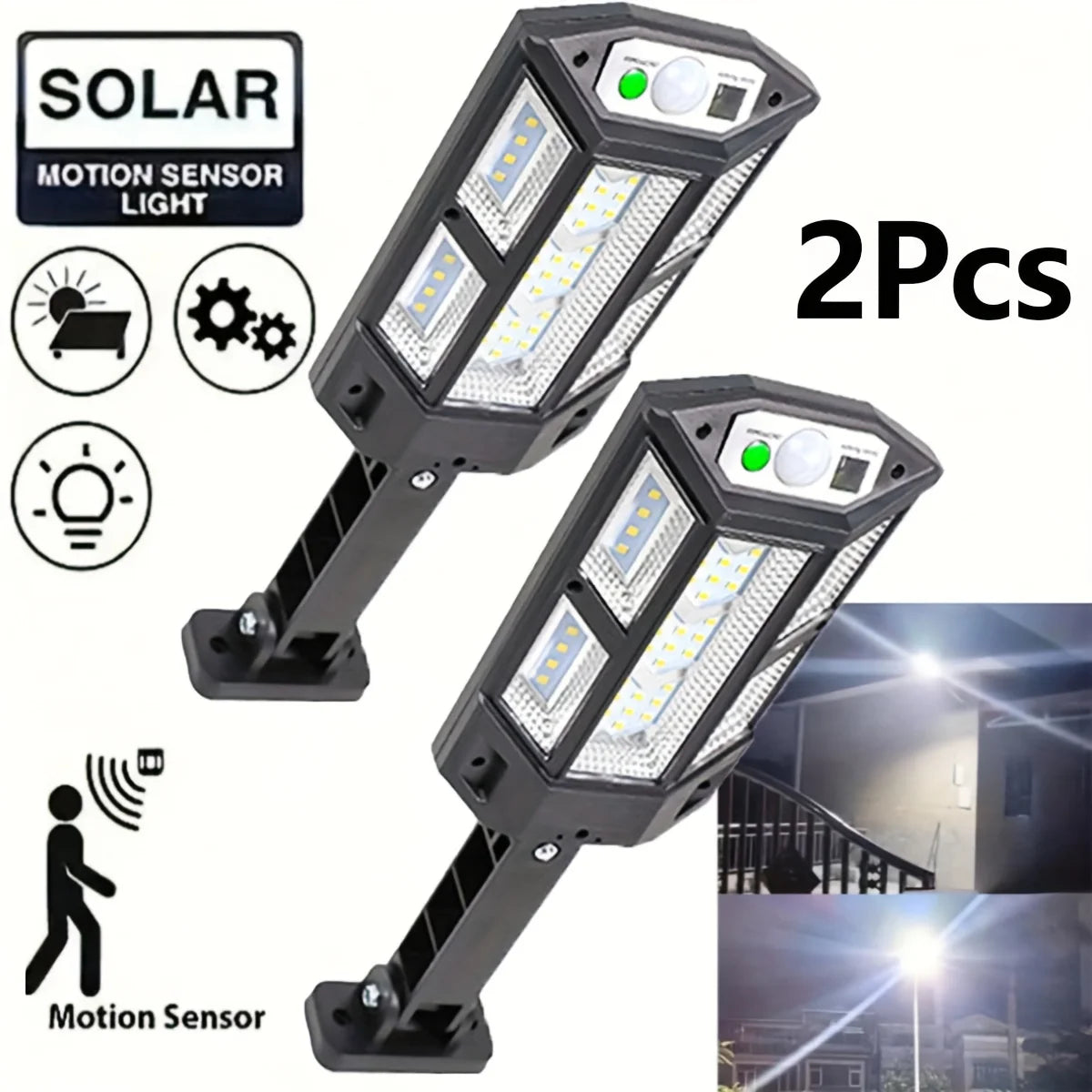 Solar LED Outdoor Light | 55 LED Motion Sensor 3 Modes IP65 Solar Outdoor Light Zpaxo