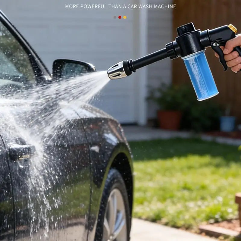 High-Pressure Car Wash Gun with Foam Cannon & Garden Spray