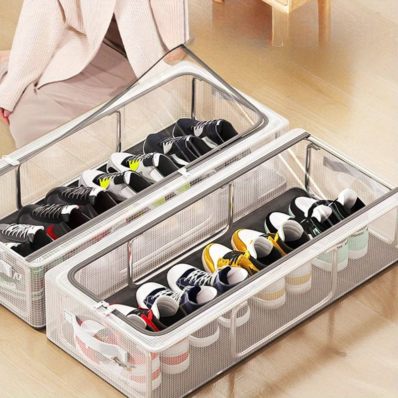 Transparent PVC Steel Frame Storage Box – Waterproof Organizer Storage Organizer Box Zpaxo