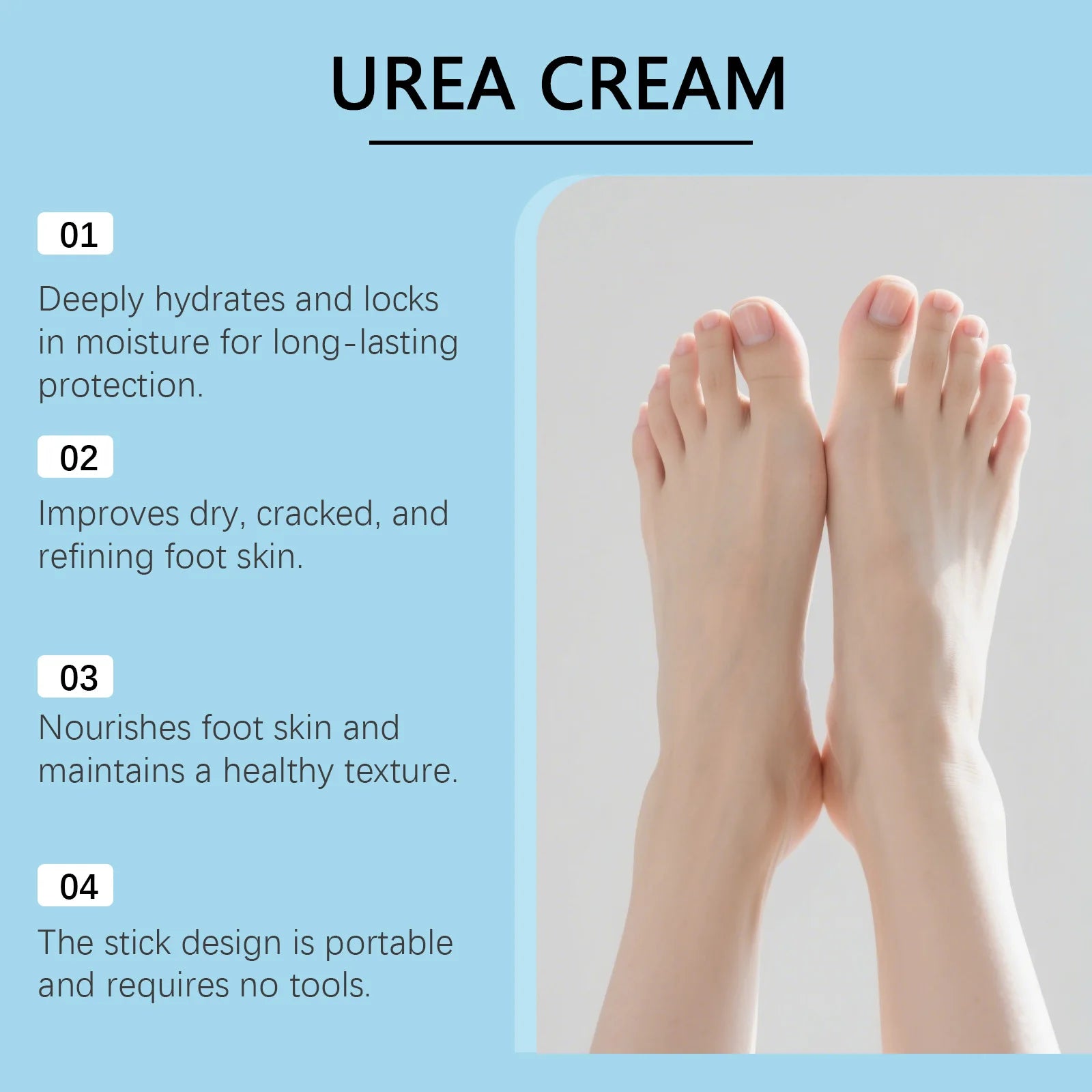 Eelhoe Urea Foot Care Stick – Moisturize Dry Cracked Feet Foot Care Stick Zpaxo