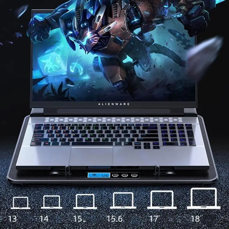 652F Laptop Cooling Pad Gaming Cooler Stand 6 Quiet 11- Laptops 5 Zpaxo