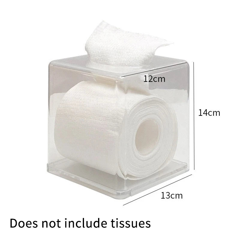 Living Room Desktop Transparent Napkin Box Ins Style Home Creative Bathroom Storage Simple Acrylic Square/Round Tissue Box Zpaxo A1