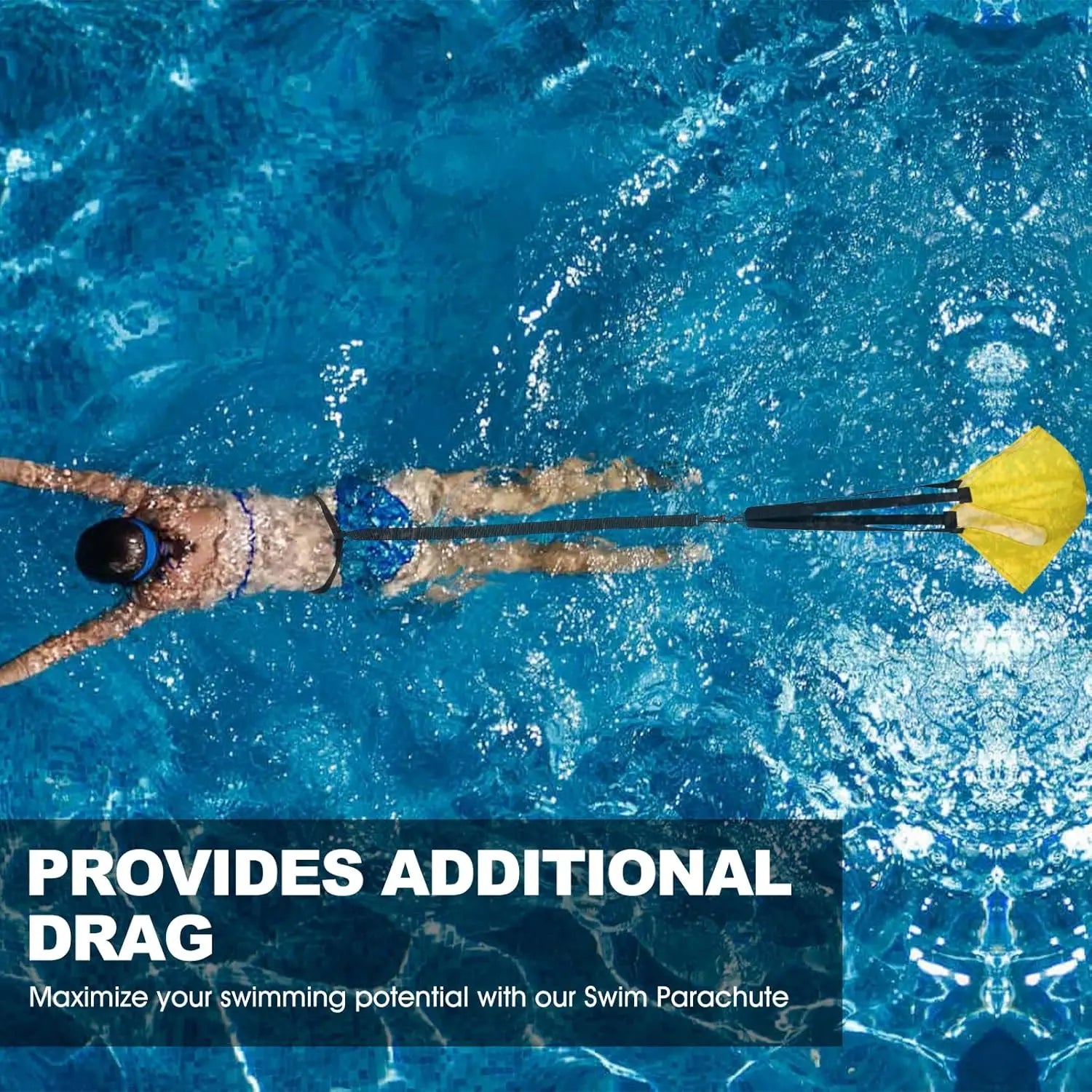 Adjustable Swim Resistance Parachute Belt | Pool Fitness Trainer