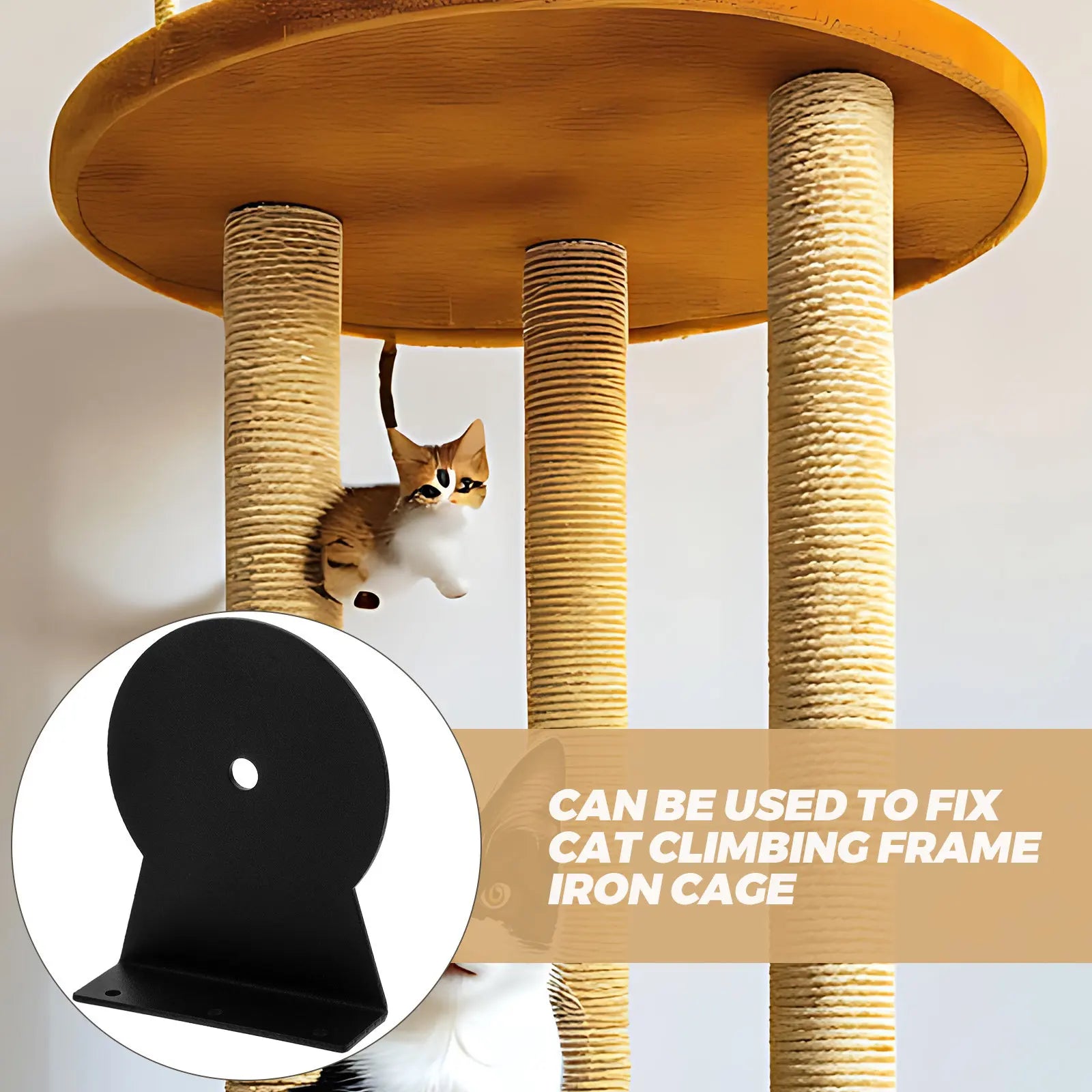 Cat Climbing Pole Bracket Heavy Duty Wall Mounted Trees Shelves Steps