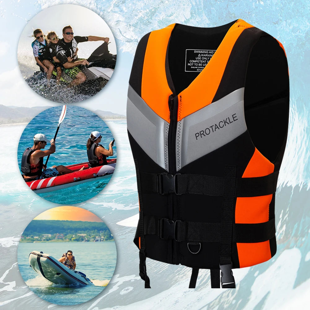 Water Sports Life Vest Buoyancy Boating Skiing Driving Vest Lightweight Safety Buckle Floating Foam Adjustable for Boating Kayak Zpaxo