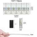 10Pcs Acrylic Hollow Out Mirror Wall Stickers Self Adhesive Wall Stickers for Living Room Bedroom Office Home Wall Decoration Zpaxo 10Pcs Set