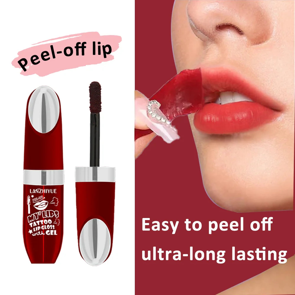Tearable Lip Gloss Waterproof Long-lasting Non Stick Smudging