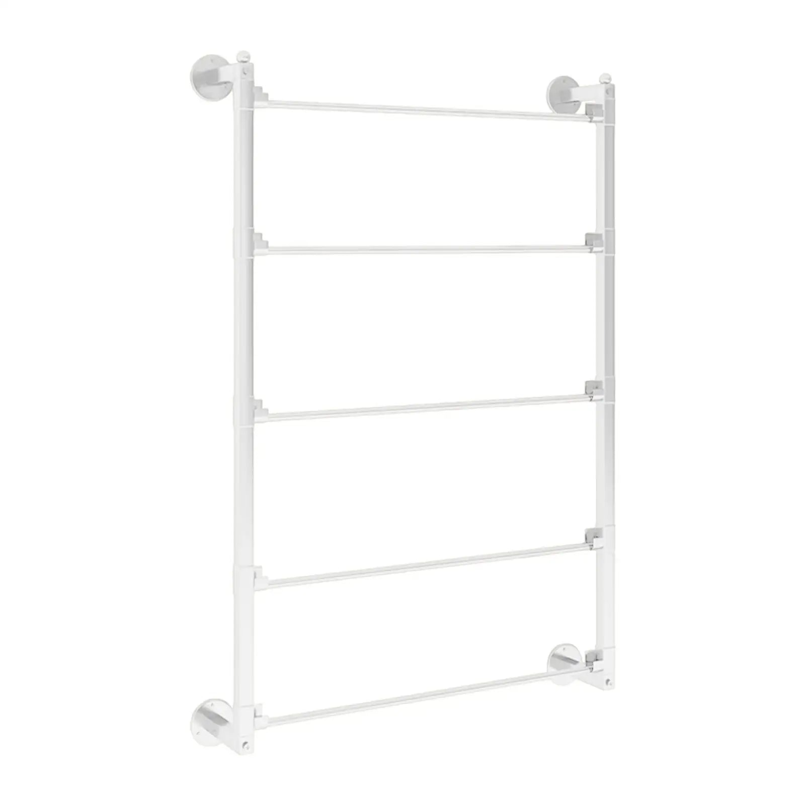 Ribbon Organizer Wall Mount Display Rack Metal Necktie Holder Scarf Rack for Craft Room Wrapping Paper Vinyl Rolls Retail Stores Zpaxo White