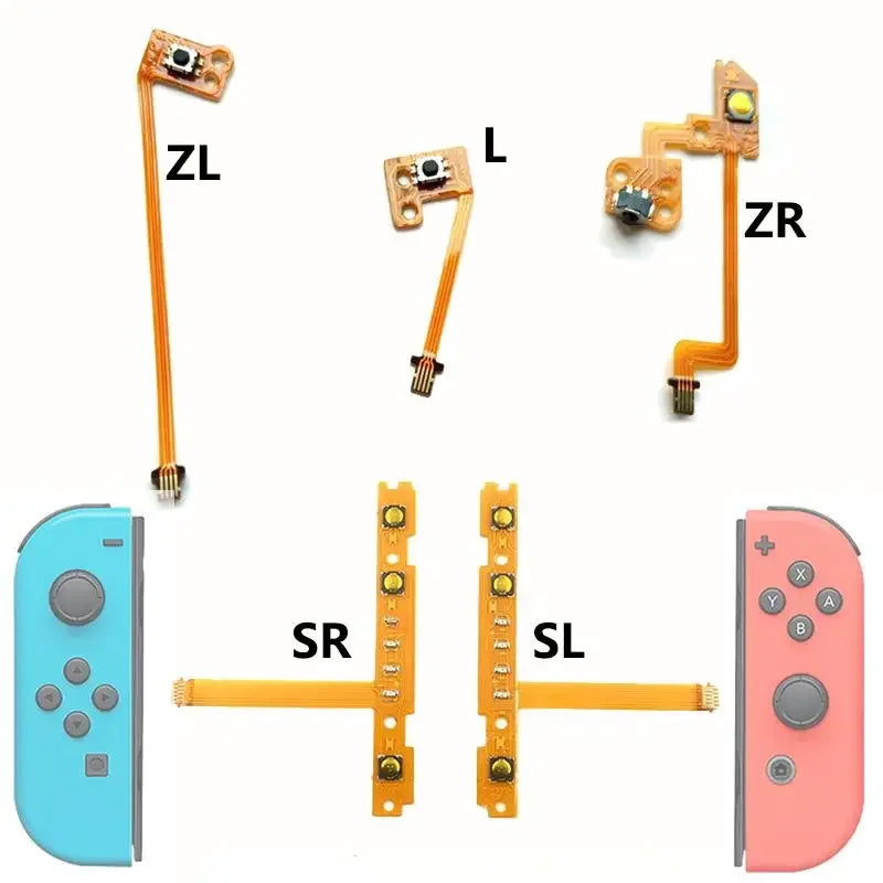 1 Pair Replacement SL SR ZR ZL L Right Left Button Key Ribbon Flex