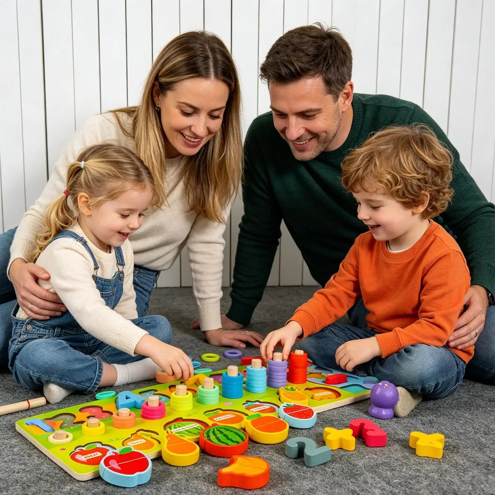 Matching Game Funny Interactive Educational Toys Kids Fruit Number Matching Game For Boys Girls Children Preschoolers School Zpaxo