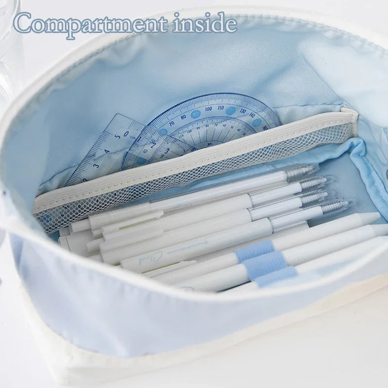 Korean Pencil Case Cute Soft Large Capacity Fashion Stationery Pouch