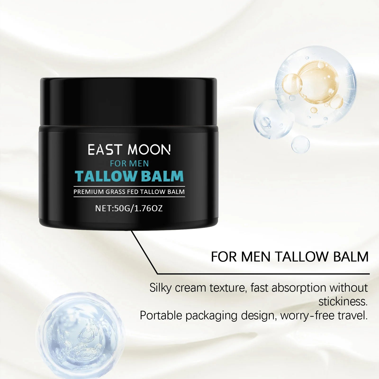 Men's Tallow BalmDiminishes fine lines, firms skinGentle moisturizing & lock-in hydrationLightweight, non-greasy texture Zpaxo