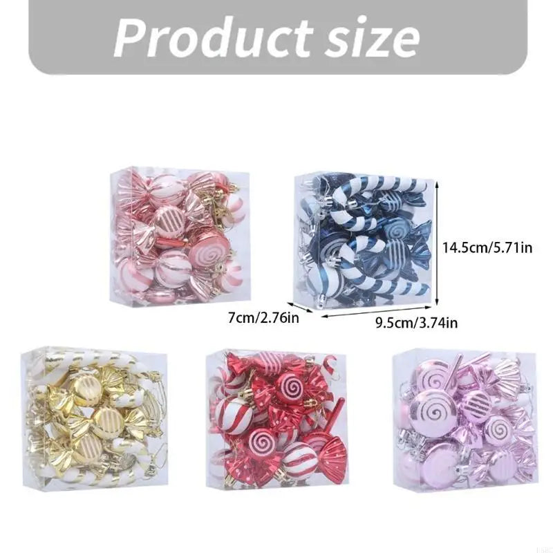 Festival Christmas Hanging Decorations Plastic Candy Shaped Ornament