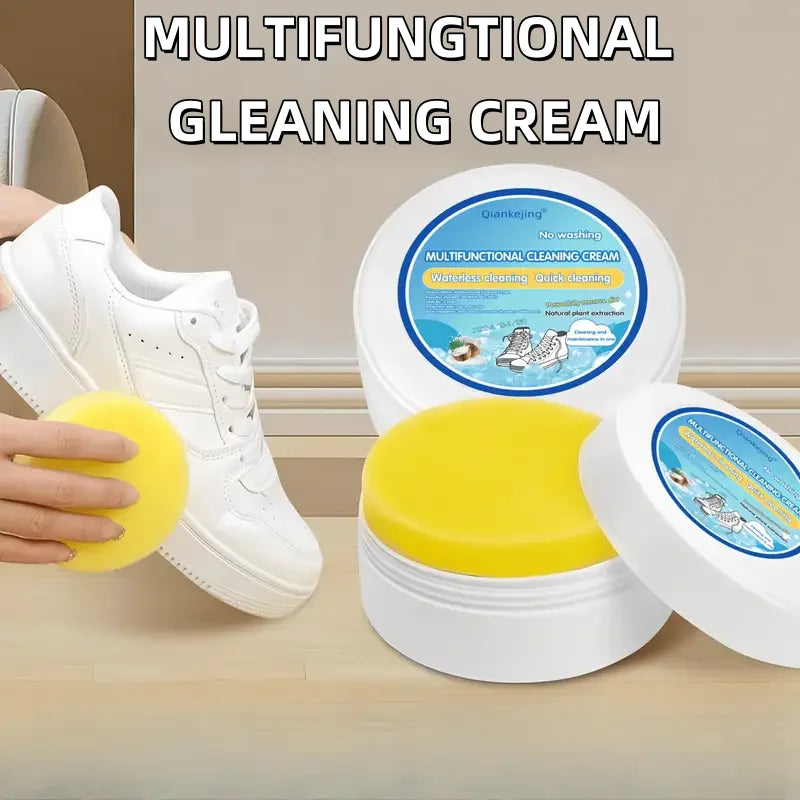 White Shoe Cleaner Paste - Multi-Purpose Whitening & Stain Remover for Faux Leather, Shoes, Bags & Car Interior Zpaxo