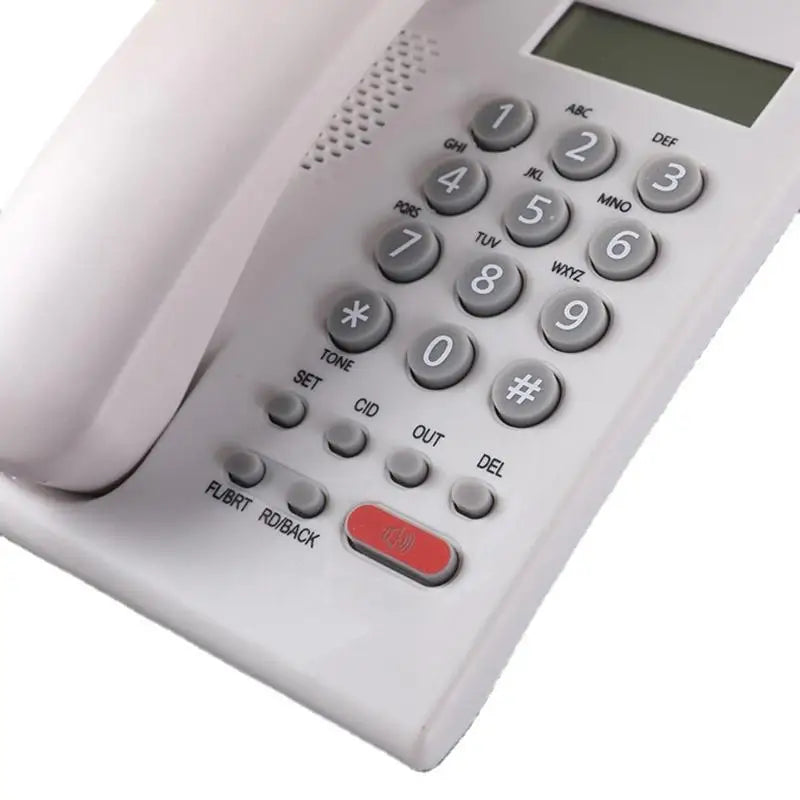 652F Corded Landline Phone Big Button Call Display Fixed Telephone Zpaxo