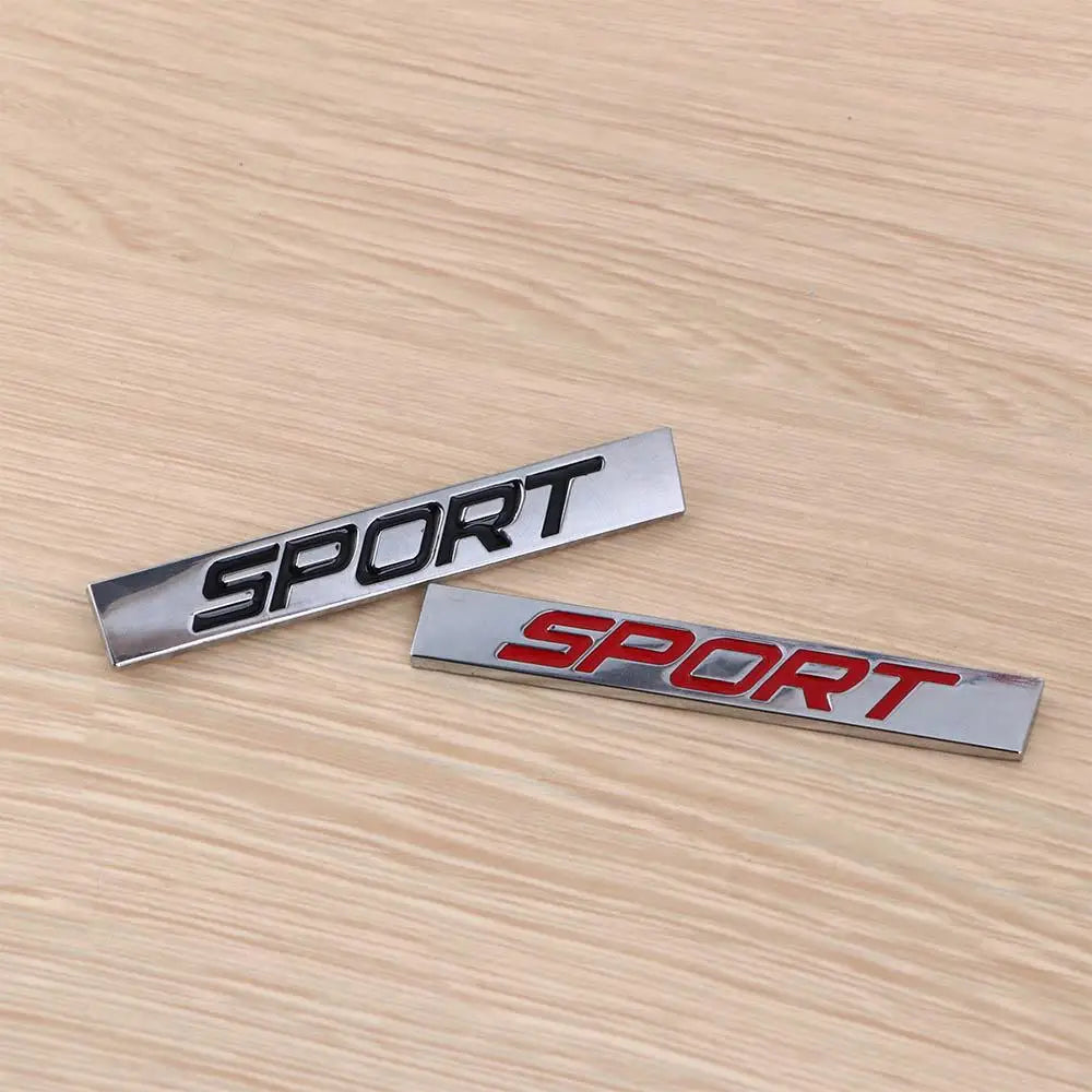 Black Red Metal Badge Square Bar Zinc Alloy Car Styling Decal Emblem Zpaxo