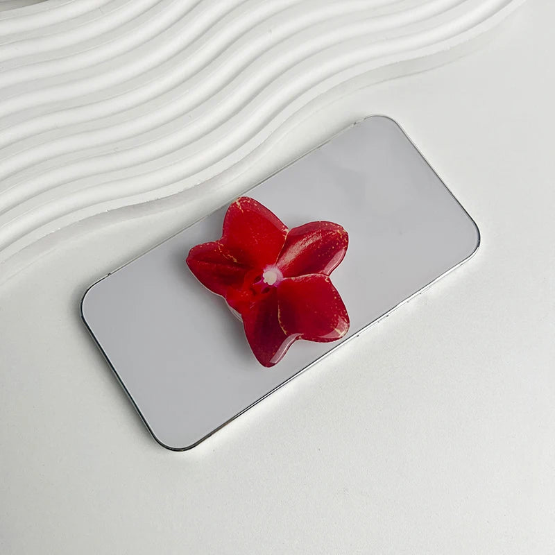 Acrylic Flower Phone Grip Ring Holder & Folding Stand