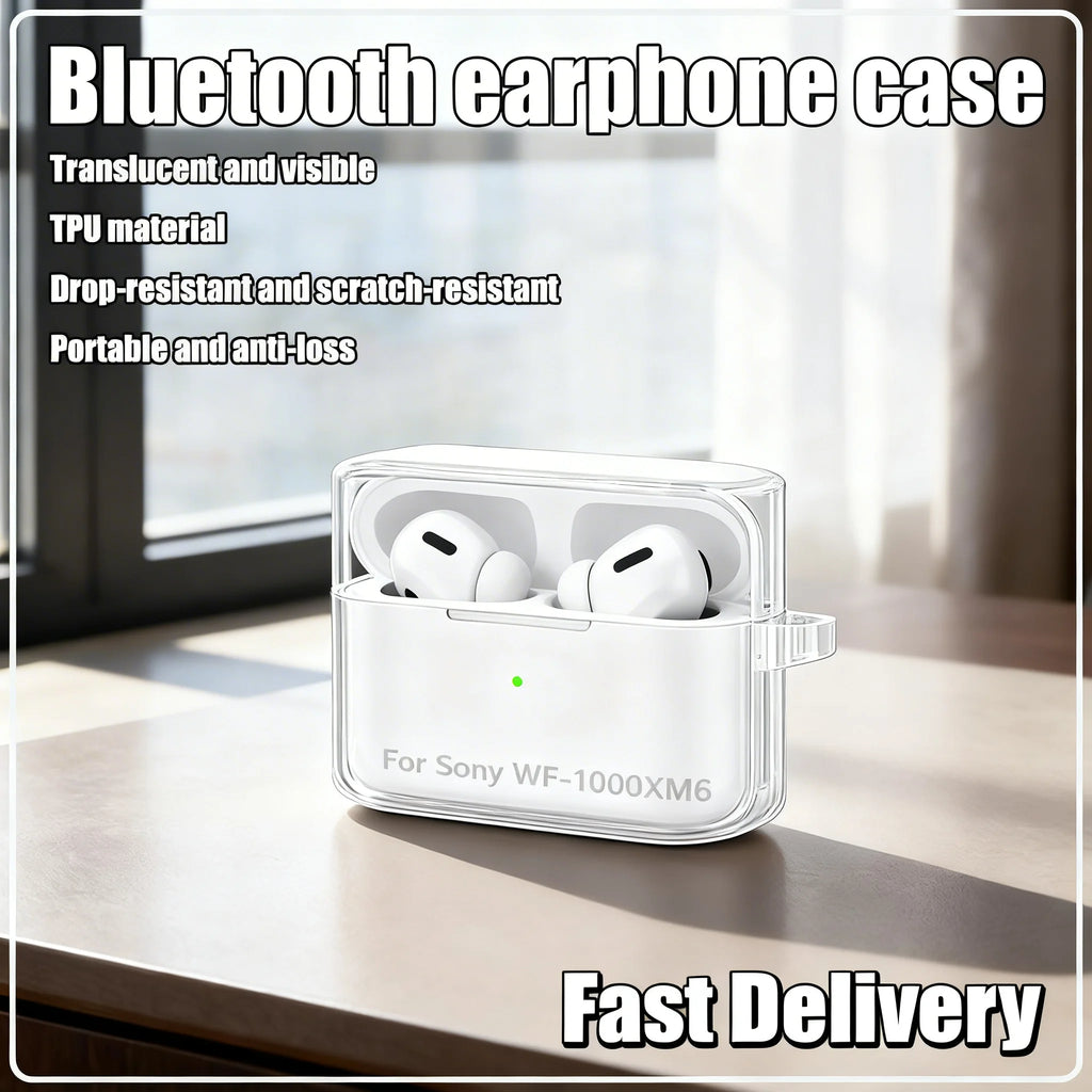 Sony WF-1000XM6 Silicone Case – Clear Shockproof Protective Cover Earbud Protective Case Zpaxo