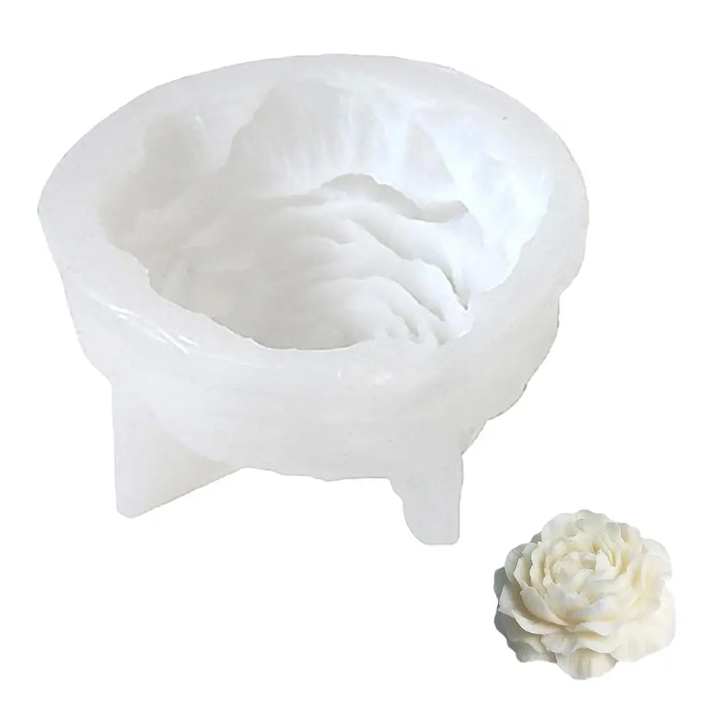 3D Peony Rose Silicone Mold – Soap, Candle, Chocolate & Cake Silicone Craft Mold Zpaxo A