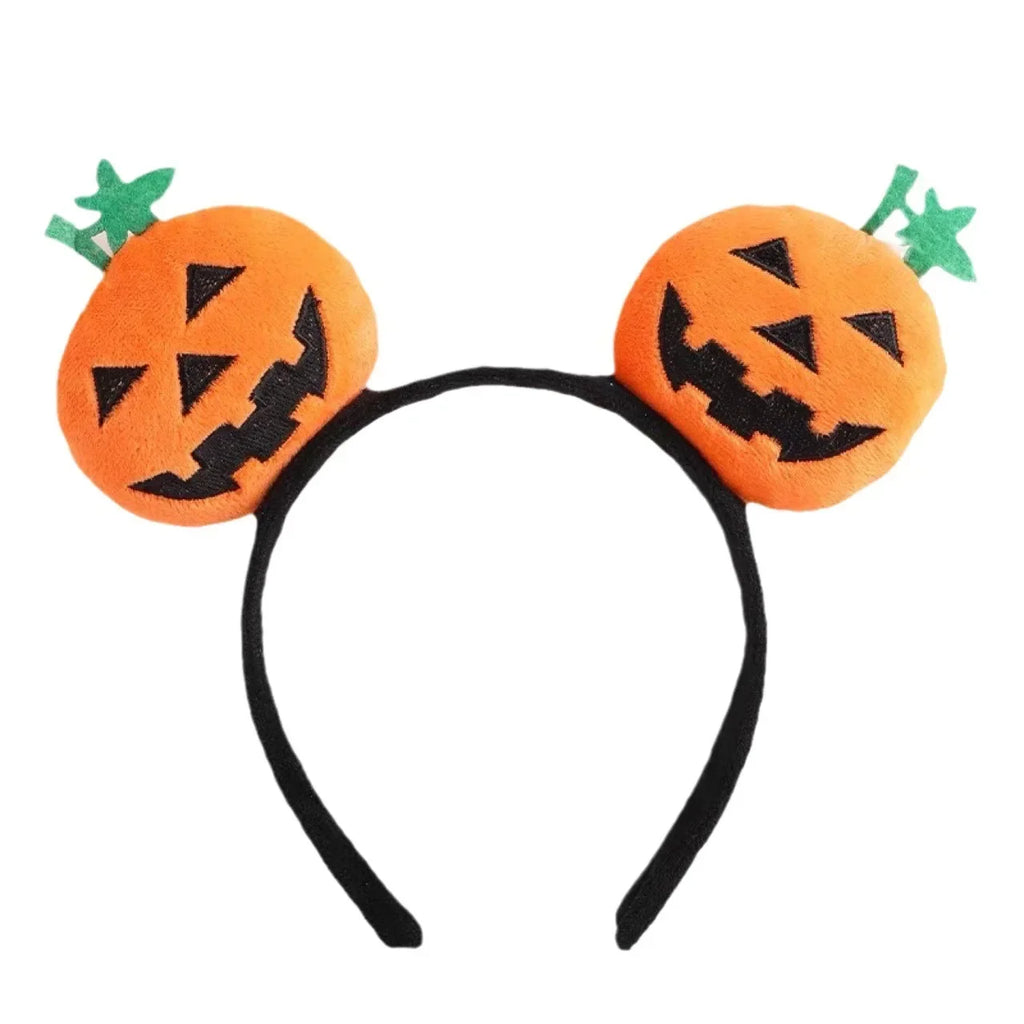 Cute Halloween Pumpkin Devil Horn Headband Funny Hair Hoop Girls