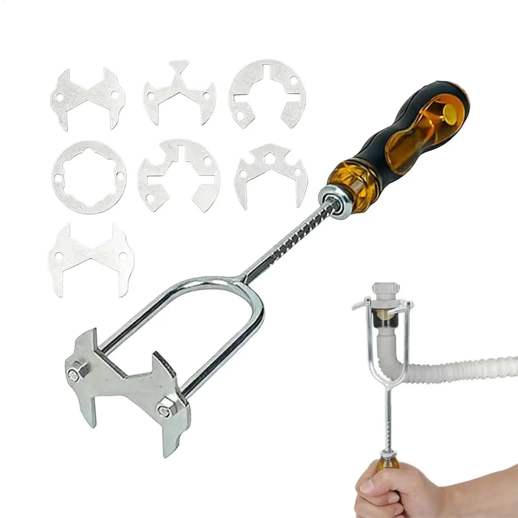 Multifunctional Sink Drain Wrench – 7-Head Faucet Install Tool Plumbing Wrench Zpaxo