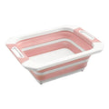 Foldable Cutting Board Compact Multipurpose Bin Foldable Cutting Board Basin for Meat Fruit Vegetables BBQ Picnic Backyard Beach Zpaxo China Mainland Light Pink