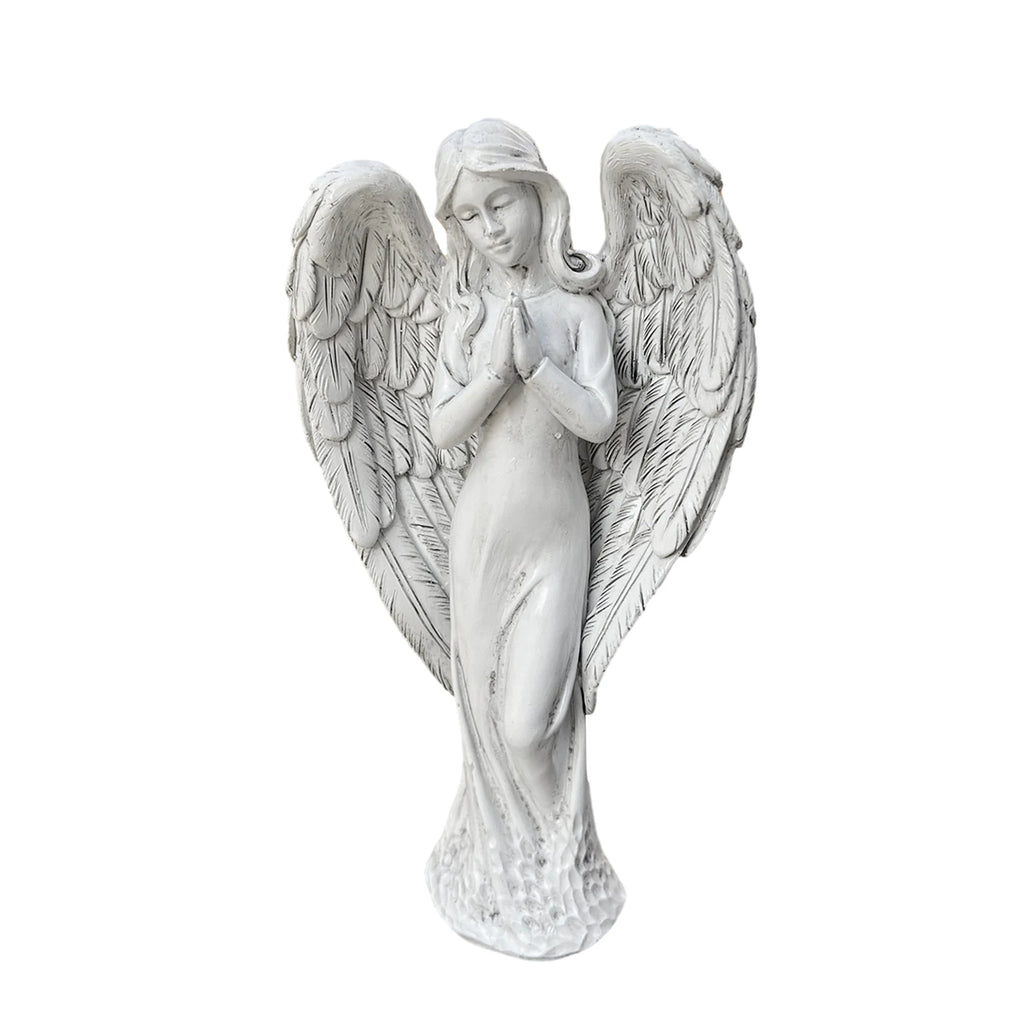 Angel Garden Statue Outdoor Decoration Height Memorial Decor Praying Zpaxo