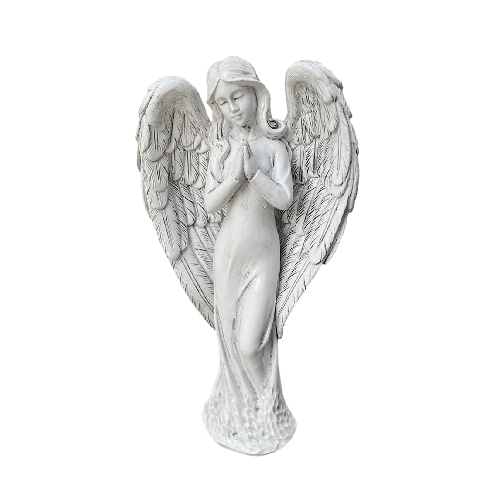 Angel Garden Statue Outdoor Decoration Height Memorial Decor Praying Zpaxo
