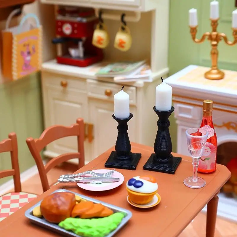 Doll House Decoration Mini Candle Base Simulation Candlestick Model 1 Zpaxo