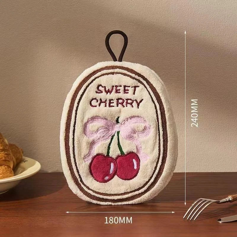 ▶1PCS Cute Cheese Bread Cake Shape Super Water-absorbing Soft Hand Towel For Bathroom Kitchen Washing Hands Cloth Zpaxo A2
