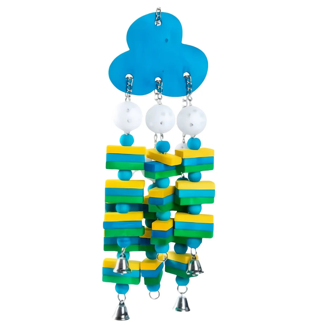 Blueberry-shaped Interactive Parrot Chew Toy Melodic Bell Vibrant