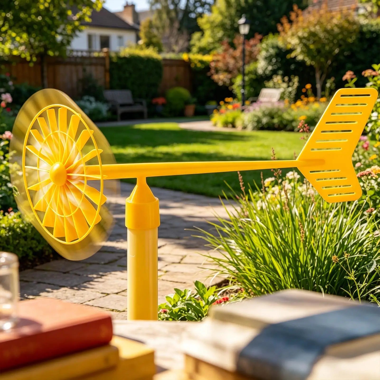 Wind Spinners Garden Art Sculpture Porch Rotating Windmill Outside