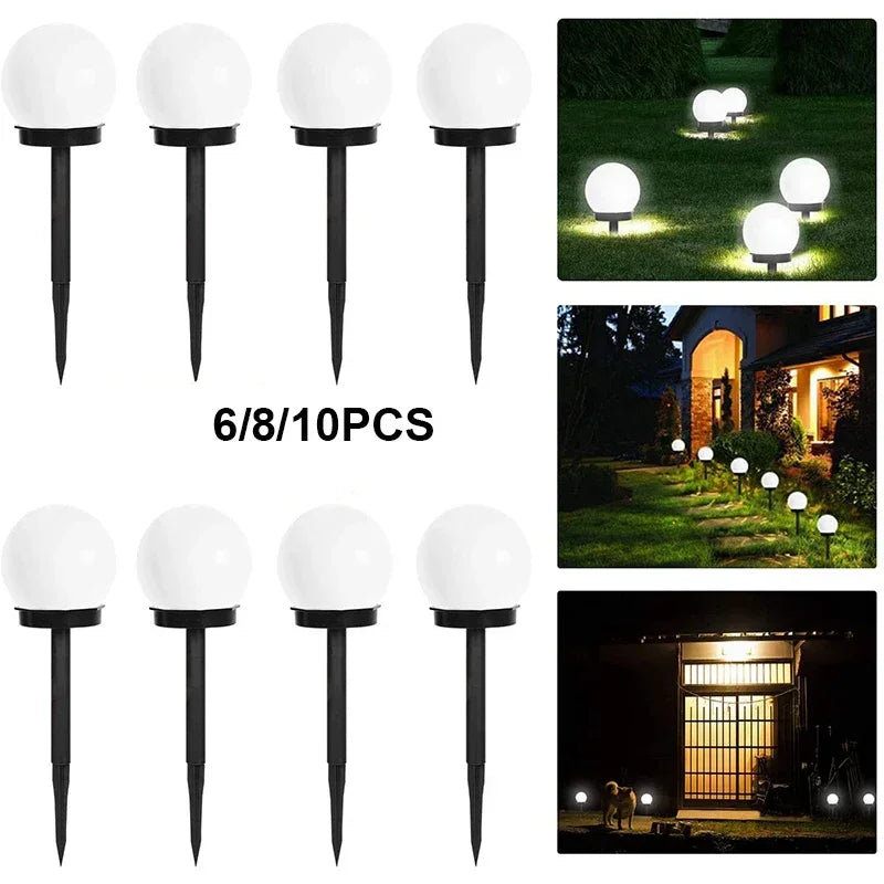6-Pack Solar Pathway Lights – Waterproof LED Garden Stake Lamps