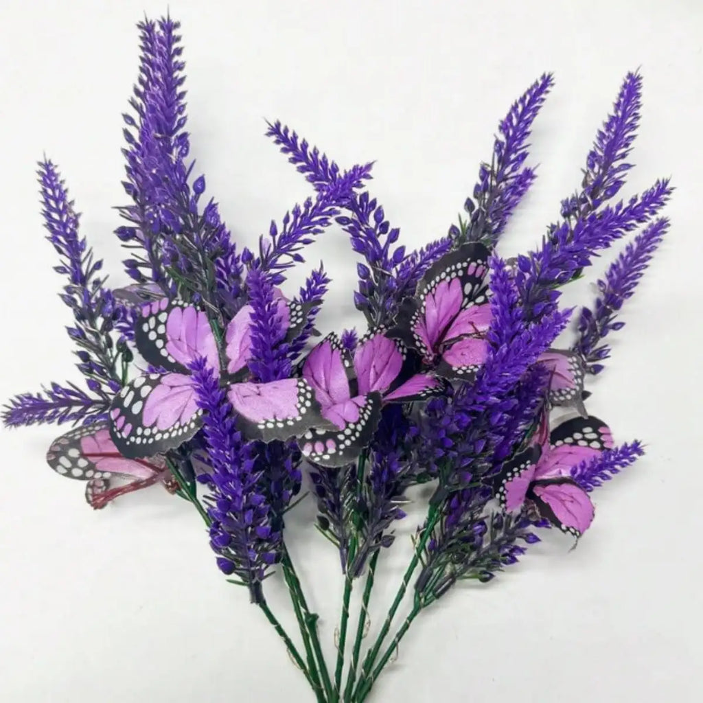Solar-powered Butterfly Lavender Lamp Outdoor Garden Decorative Light