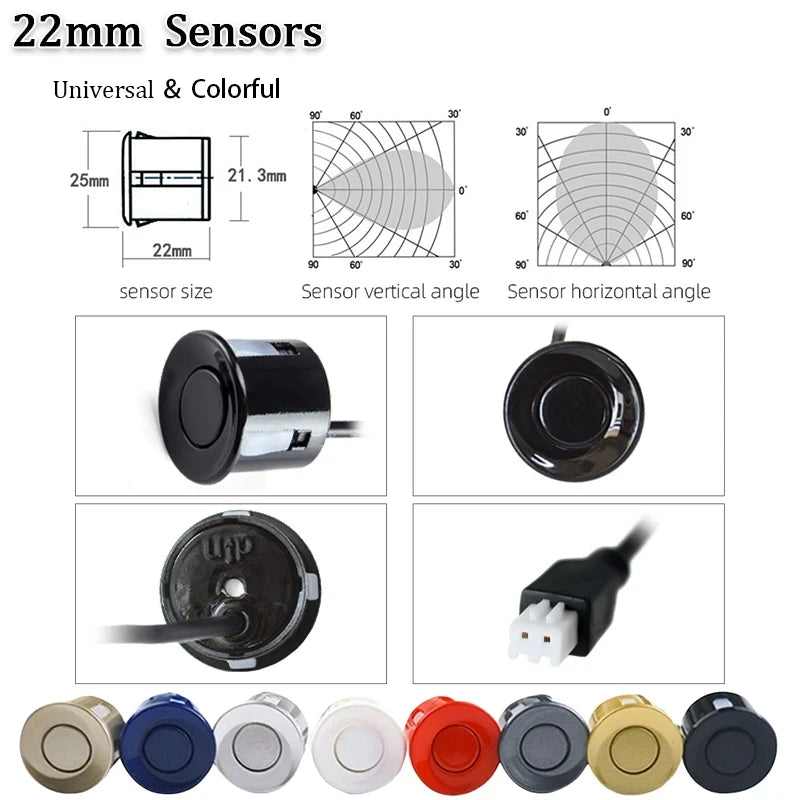 4 Sensors Buzzer Car Parking Sensor Reverse Backup Radar Sound Alert