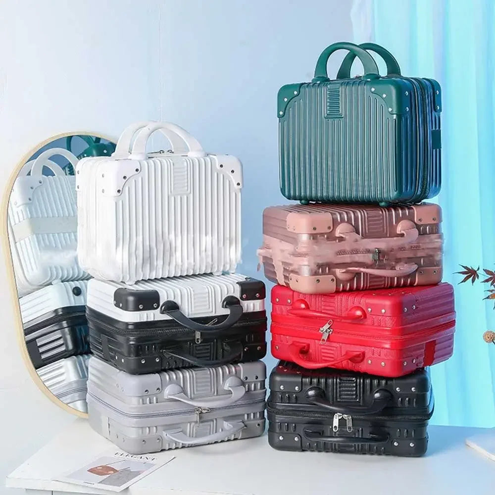 Mini Travel Suitcase Cosmetic Box Password Hand Luggage Organizer