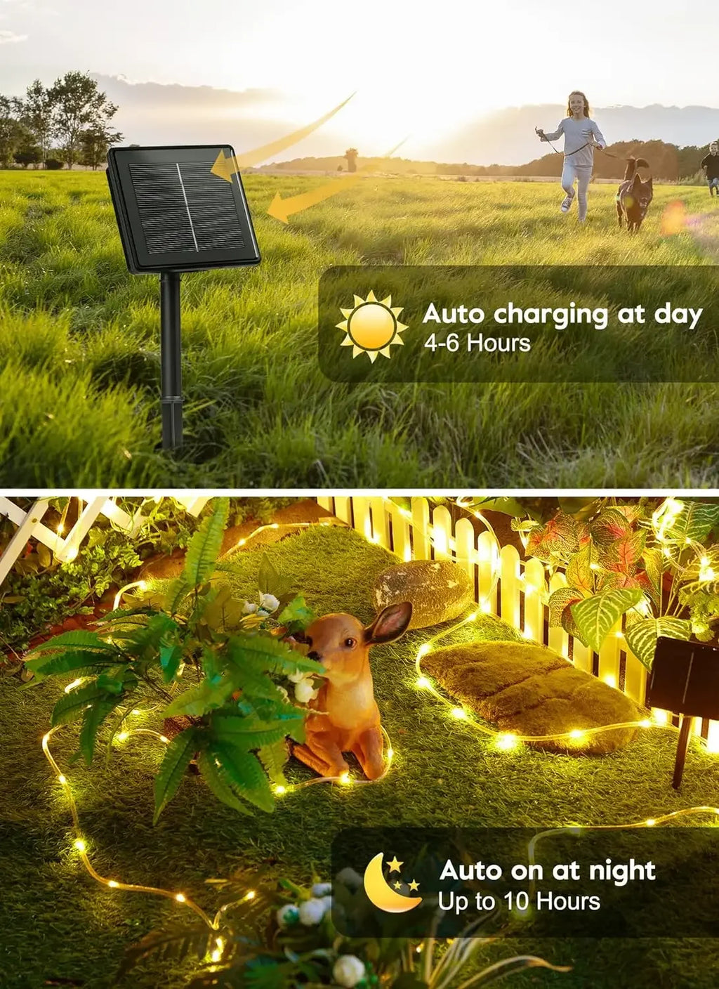 Solar LED String Fairy Lights 7M/12M – Outdoor Waterproof Garden Solar String Lights Zpaxo