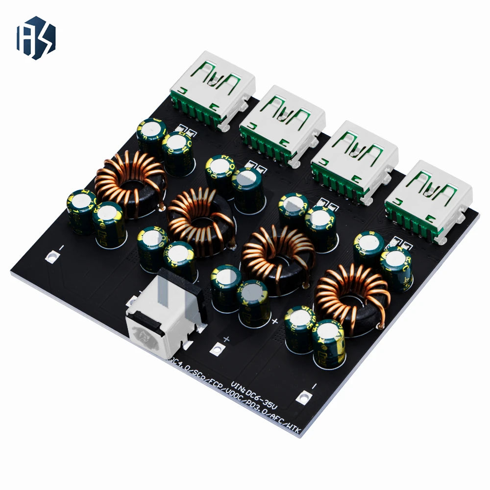 1 2 4 Way USB Type-C Mobile Phone Quick Charge Adapter 6-35V Step Down Buck Boost Module SW3518 For Huawei QC4.0 QC3.0 Zpaxo