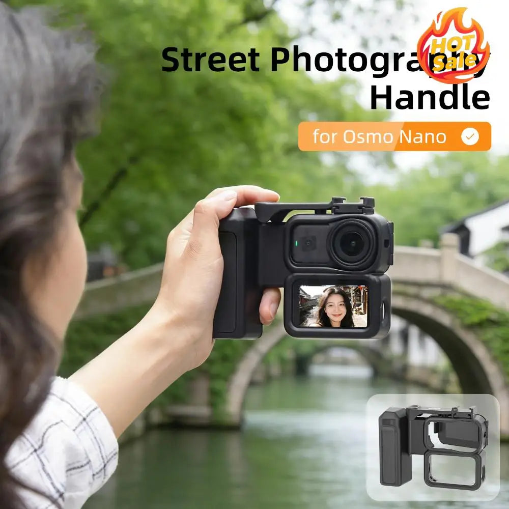 Hand Grip for Osmo Nano Street Photography Accessories Quick Release Rabbit Cage Grip Frame Handle Kit Protective Frame Zpaxo