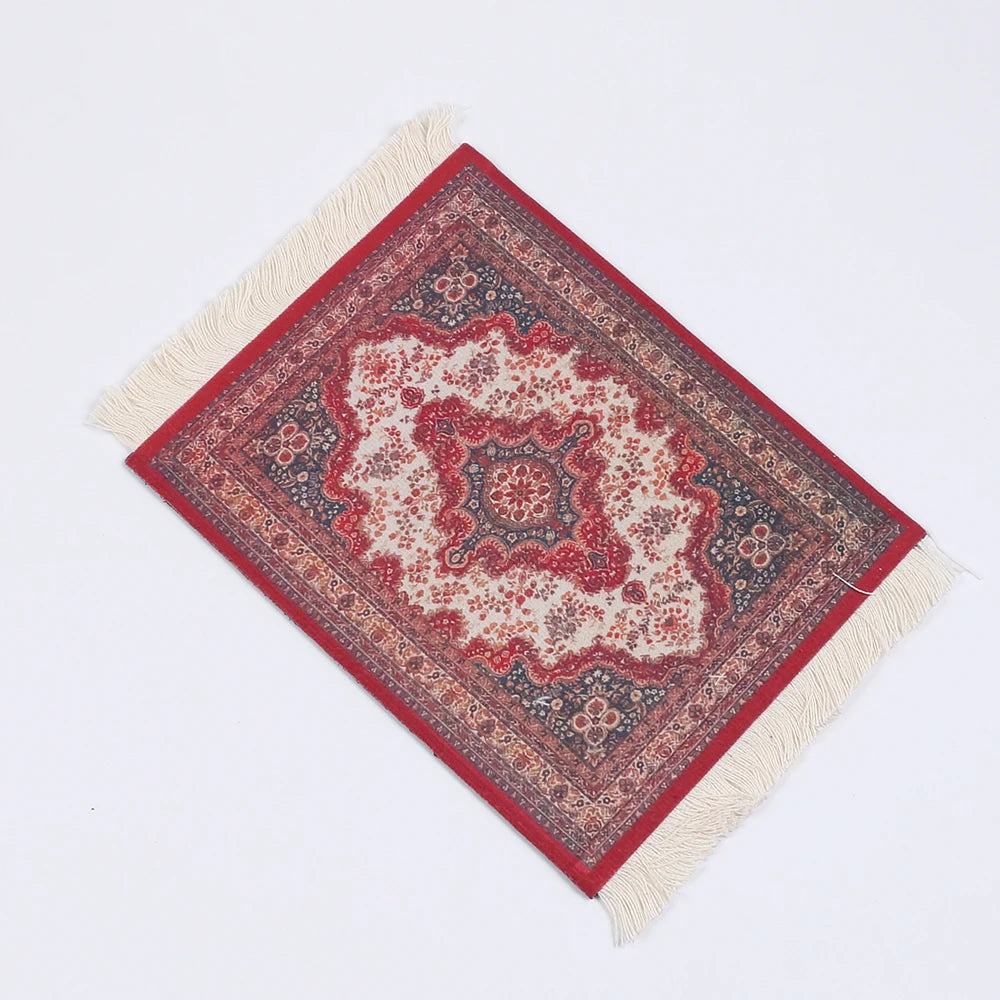 Persian Carpet Style Mouse Pad Vintage Coaster Bohemian Rug Desk Pad Mousepad Mouse Mat Table Decorfor Office Home Zpaxo B 27x18 cm