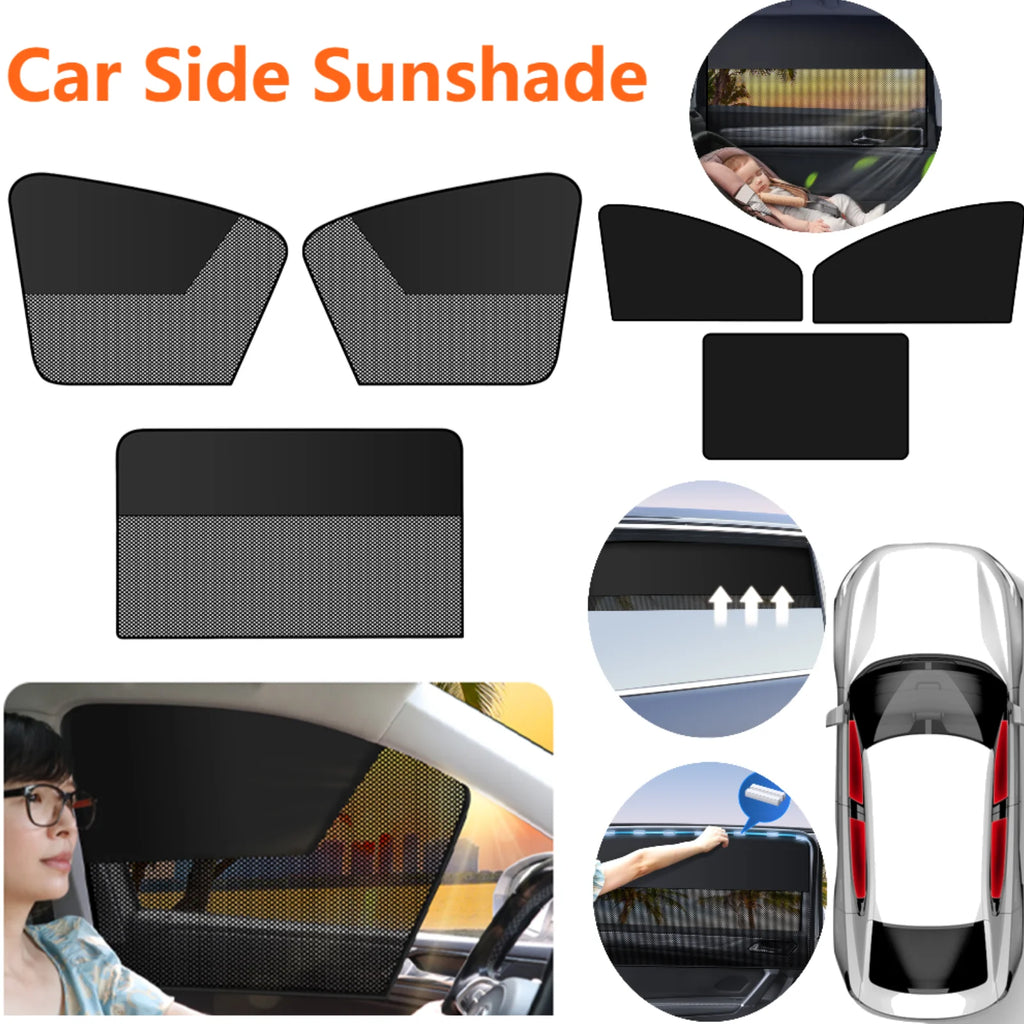 Magnetic Side Window Sun Shades Light Blocking Car Net Visor Summer