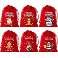 6PCS Christmas Linen Drawstring Bags Candy Biscuits Pouchs Burlap Bracelet Jewelry Storage Bags Xmas Kids Gift Packaging Bags yu Zpaxo B Other 10x15cm
