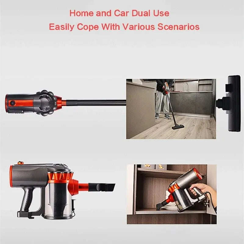 600W Corded Vacuum Cleaner Household Handheld Multifunction 2-in-1 Strong Suction Vacuum Cleaner 16KPa Dust Collector Aspirator Zpaxo