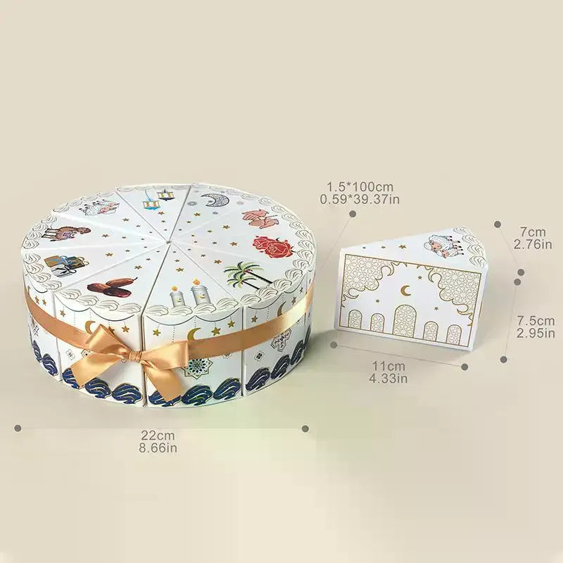 Triangular Cake Shaped Paper Box Cookie Candy Baby Shower Favors Zpaxo