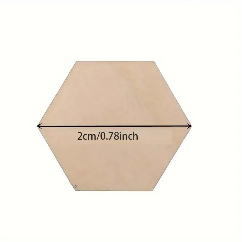 100 PCS Small Wooden Hexagonal Decorative Wood Chips, Wooden Crafts DIY Painting Graffiti, Holiday Party Wedding Decoration Zpaxo