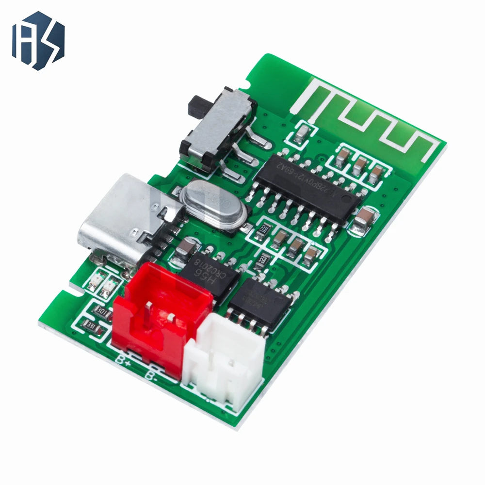 3W Mono Bluetooth 5.0 Amplifier Board - 4Ω PCBA with 3.7V Li-ion Charging Circuit & DSP Audio Processing Zpaxo