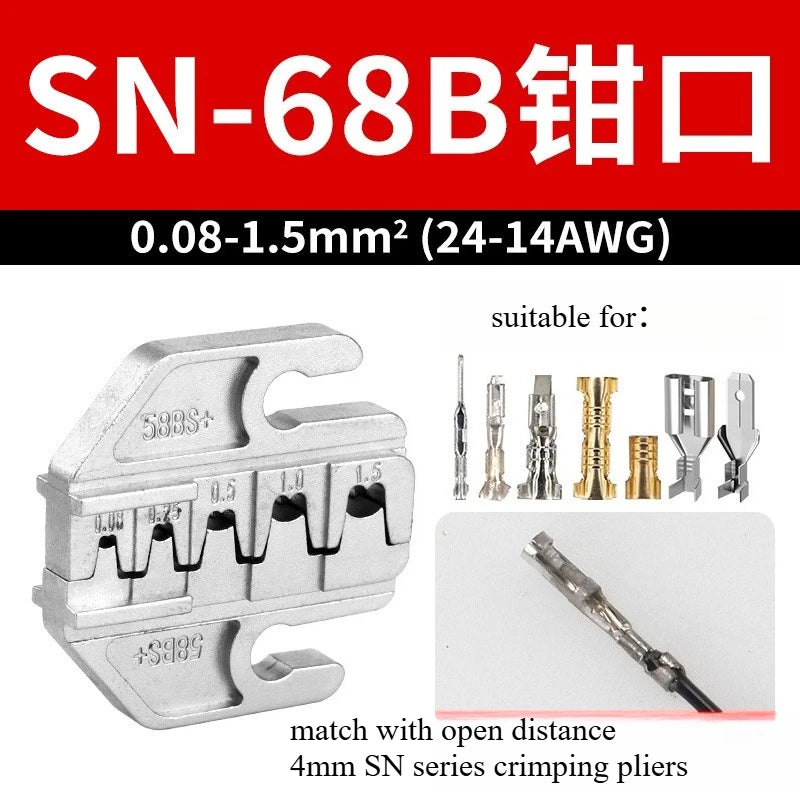 Professional Labor-Saving SN-58B Crimping Pliers Compatible with 6.3/4.8/2.8mm Spade Terminals for Precise Crimping for Dupont Zpaxo 58Bjaw